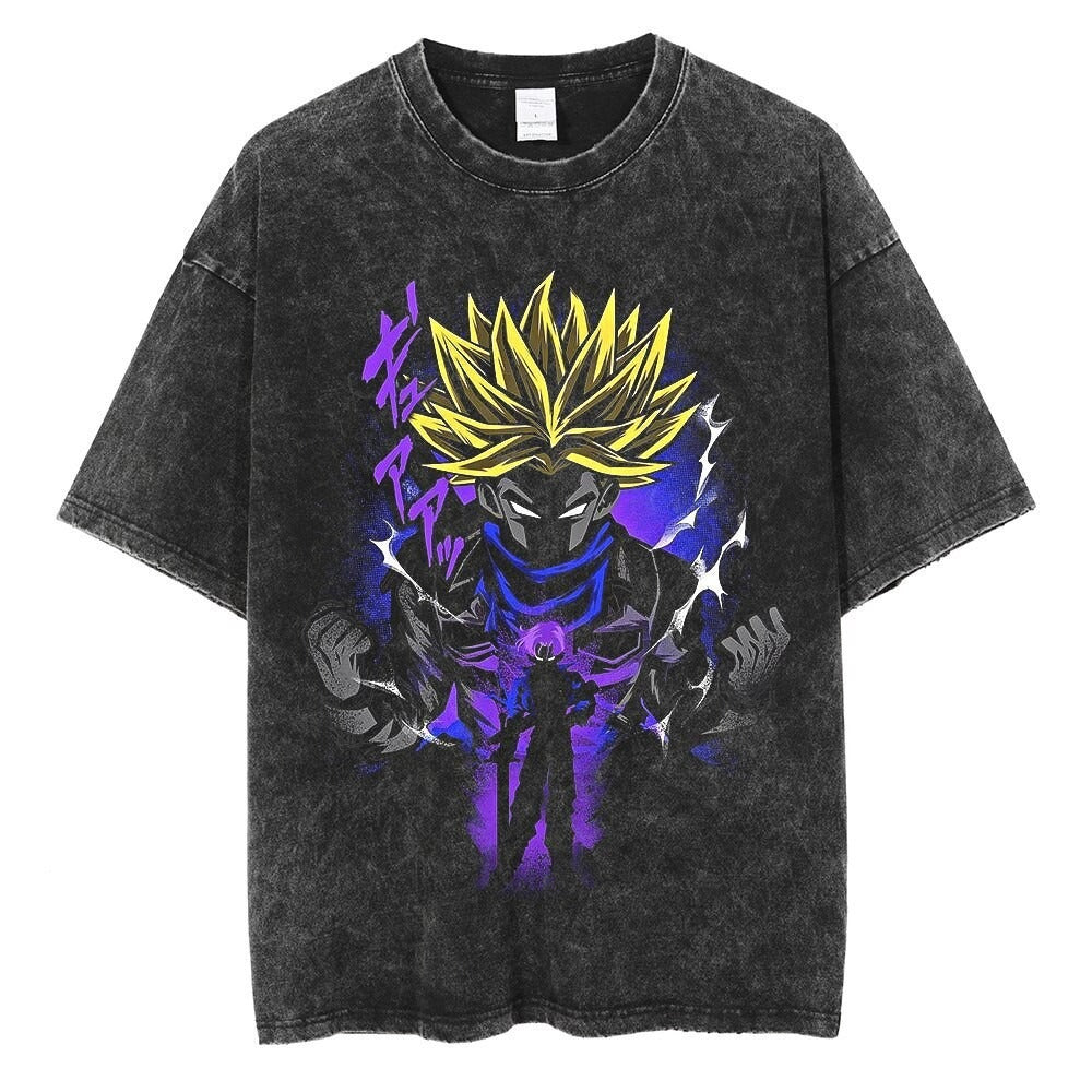 Anime Baki Haman Tshirts Harajuku Vintage 100% Cotton 2024 New Washed T Shirt For Men Hip Hop Streetwear Oversize T-shirt