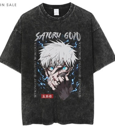 Anime Baki Haman Tshirts Harajuku Vintage 100% Cotton 2024 New Washed T Shirt For Men Hip Hop Streetwear Oversize T-shirt